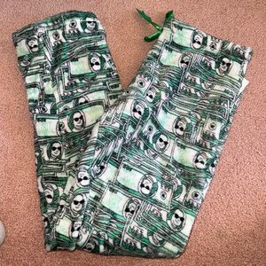 NWT Cool Cash $100 Green Benjamin’s Plush Pajama Pants